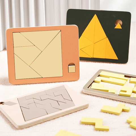 Wooden Geometric Puzzle Brain Teaser Logical Thinking High Difficulty Challenge Impossible Montessori Educational Toys For Kids