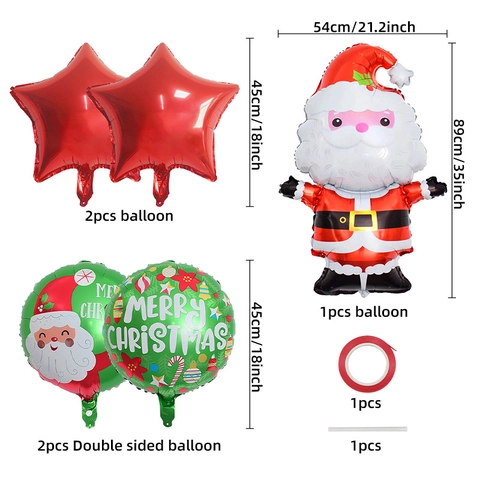 Palloncini In Alluminio Di Natale Babbo Natale Omino Di Pan Di Zenzero Albero Di Natale Stella Forme Tonde Per Decorazione Festa