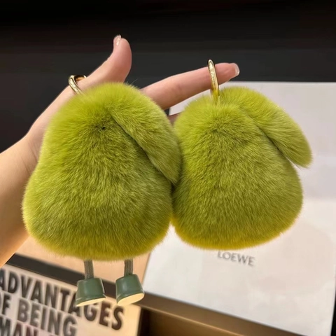 Mignon Porte-Clés En Peluche Avocat Fausse Fourrure Fruit Sac Pendentif Cadeau Pour Filles Femmes