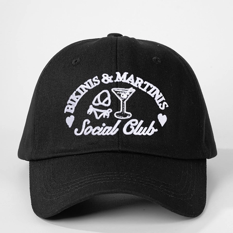 Bestickte Buchstaben Baseballkappe Polyester Verstellbarer Dad Hat Outdoor Sonnenschutz Casual Street Style Herren Damen