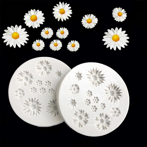 Gänseblümchen Sonnenblume Silikonform Für Fondant Schokolade Tortendekoration DIY Aroma Gips Harzguss Handwerk