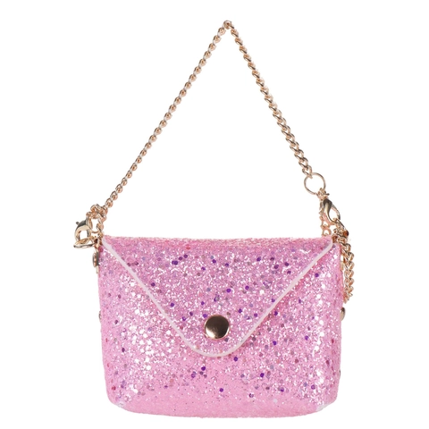 Mini Glitter Sequin PU Leather Coin Purse With Gold Chain Snap Closure For Lipstick Earphone Small Crossbody Bag