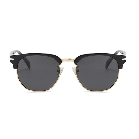 Occhiali Da Sole Vintage Browline Uomo Donna TR90 Metallo Semincerchio Polarizzati UV400 Anti Luce Blu