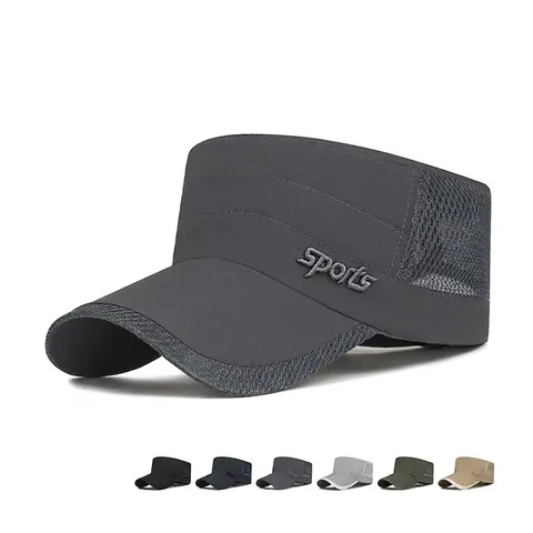 Casquette Plate Homme Maille Respirante Séchage Rapide Protection Solaire Extérieure Chapeau Patrouille