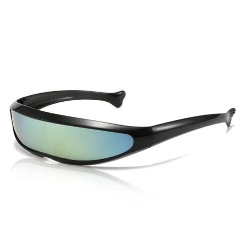 Occhiali Da Sole Sportivi Futuristici Montura PC Integrata UV400 Antivento Ciclismo All'aperto Stile Cyberpunk Y2K