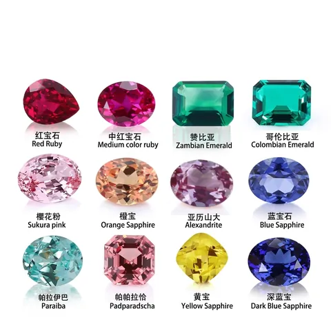 Esmeralda De Zambia Sintética Piedra Preciosa Suelta Corte Octogonal Hidrotérmico Verde Facetado Suministros Joyería