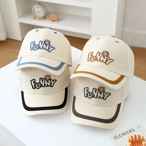 Kids Baseball Cap Funny Dinosaur Letter Embroidery Cotton Breathable Sun Hat For Toddlers Boys Girls