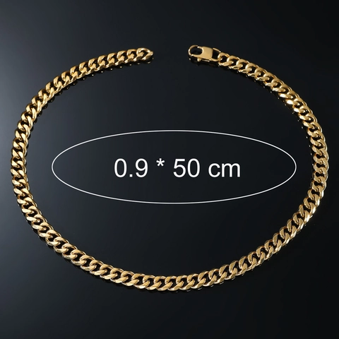 Hip Hop Minimalistische Titanium Staal Schakelsketting Halsketting Voor Heren Verguld Streetwear Punk Sieraden