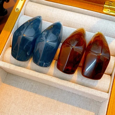 Orecchini Vintage Geometrici Irregolari In Resina Con Perno In Argento Texture Marmo Gioielli Di Lusso Per Donne