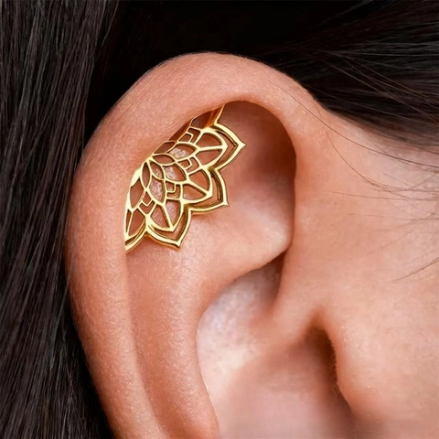 Orecchini Gotici in Rame a Ragnatela Millepiedi Loto per Donna Uomo Vintage Traforati Geometrici Orecchini Halloween Gioielli
