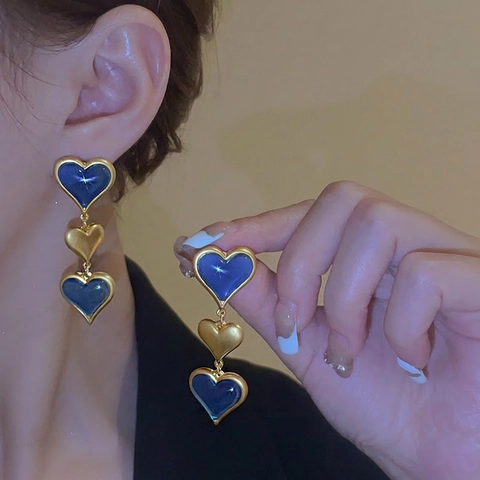 Orecchini Pendenti Vintage A Cuore Fiore Per Donna Stile Palazzo Gioielli In Lega Resina Con Perno In Argento
