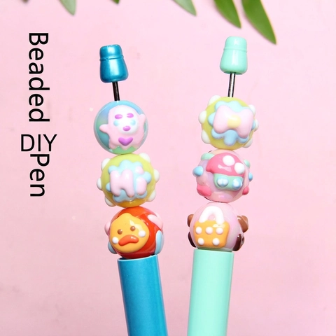 Acrylic Loose Beads DIY Jewelry Making Hand Painted Round Fruit Animal Heart Letter For Bracelet Phone Chain Crafting