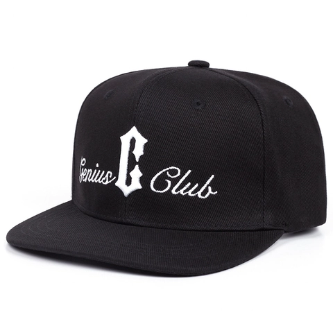 Cappello Da Baseball In Cotone Twill Ricamo Lettere Snapback Visiera Piatta Regolabile Streetwear