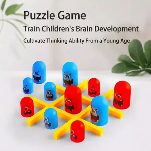 Tris Gioco Da Tavolo Nidificazione Plastica Mostro Cartone Animato Strategia Interattiva Allenamento Logico Per Bambini Famiglia
