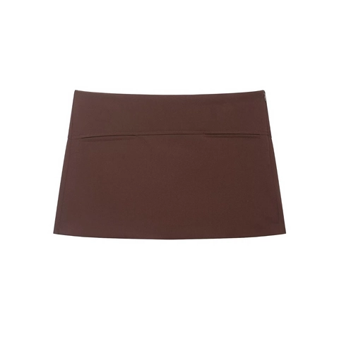 Women Mini Skort Solid Color Polyester Invisible Zipper Sexy Streetwear Fashion Short Skirt Minimalist Casual Bottoms