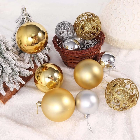 Ornamenti Natalizi Retrò A Sfera In Plastica Da Appendere Per Feste