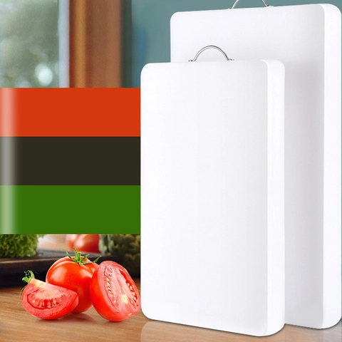 Antibacterial White PE Plastic Cutting Board Anti-mold Thick Solid Non-slip Chopping Board For Kitchen Meat Vegetables