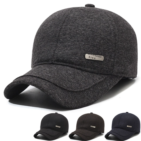 Winterwarme Baseballkappe Mit Ohrenklappen Fleece Gefüttert Winddichte Wollmütze Für Herren Outdoor Thermische Schirmmütze