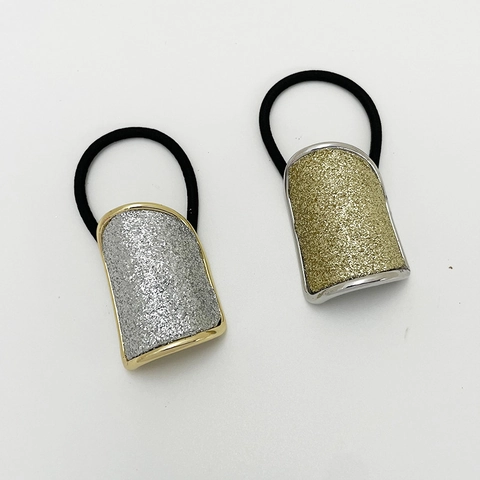 Legierung U-Förmiges Pferdeschwanz Haargummi Mit Glitzer Schimmer Elastisches Haarband Mode Einfacher Haarschmuck Für Frauen