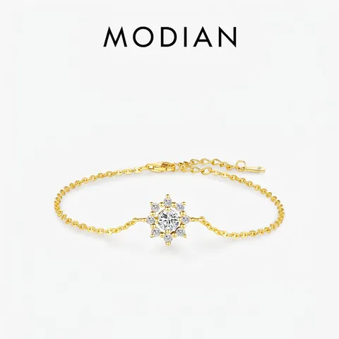 925 Sterlingsilber Moissanit Schneeflocken Armband Für Damen D Color VVS1 Moissanit Vergoldet Exquisiter Mode Schmuck