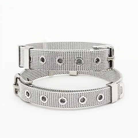 Stainless Steel Mesh Bracelet Milanese Weave Watch Band Style Adjustable Belt Buckle Wristband Jewelry For Men Women