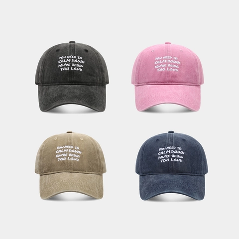 Baseball Cap Washed Cotton Retro Distressed Embroidery Slogan Dad Hat Sun Protection Breathable Outdoor For Men Women