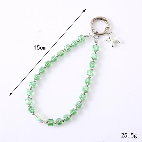 Handmade Glass Beaded Phone Strap Fashionable Artistic Balloon Dog Charm Keychain Bag Pendant Accessory For Women Girls