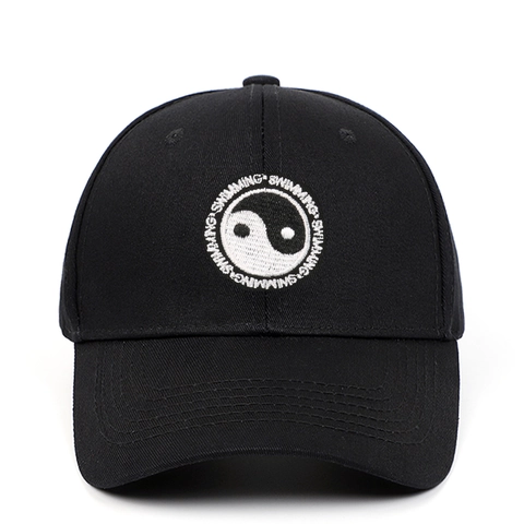 Cappellino Da Baseball Ricamato Yin Yang Tai Chi Cotone Regolabile Cappello Da Sole Traspirante Sport All'Aperto Unisex