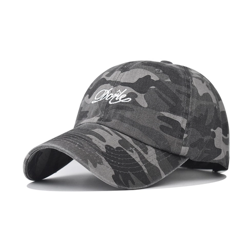 Vintage Camouflage Honkbalpet Gewassen Katoen Borduurwerk Verstelbare Pet Outdoor Streetwear Voor Heren Dames