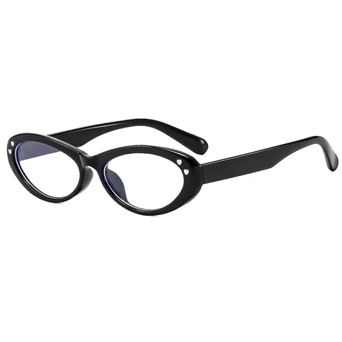 Montura Occhiali Retrò Cat Eye Donna Anti-Luce Blu Rivetto Cuore PC Occhiali Moda Lenti Chiare Decor