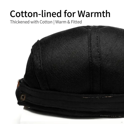 British Style Men Newsboy Hat Tweed Cotton Polyester Warm Flat Cap Classic Plaid Adjustable Buckle Ivy Driving Cap