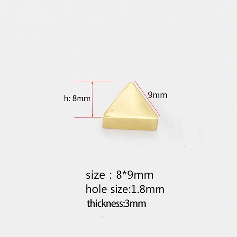 Triangle Geometric Beads Stainless Steel Mirror Polished Small Hole Spacer For DIY Jewelry Making Slide Charms