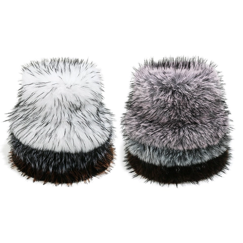 Women Faux Fox Fur Bucket Hat Thick Warm Gradient Plush Winter Fashion Trendy Pot Hat