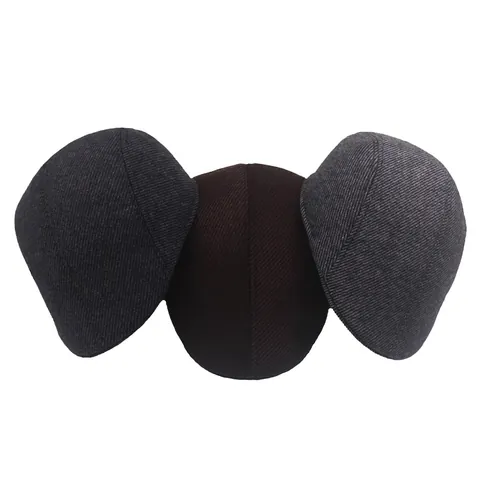 Mens Winter Warm Woolen Striped Flat Cap Retro British Style Ivy Beret Hat