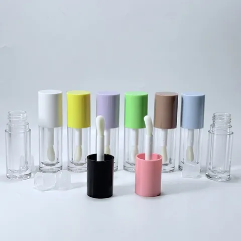 Άδεια Σωληνάρια Lip Gloss Διαφανή Επαναγεμιζόμενα Δοχεία Μεγάλο Απλικατέρ Πλαστική Συσκευασία Καλλυντικών