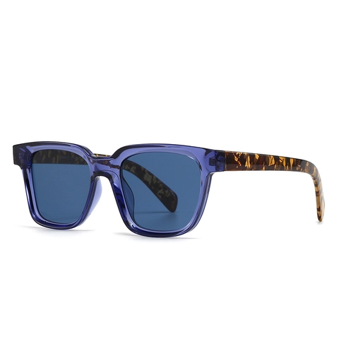 Occhiali da Sole Quadrati alla Moda Donna Protezione UV400 Vintage Oversize Montatura in Plastica e Metallo per Viaggi Street Style