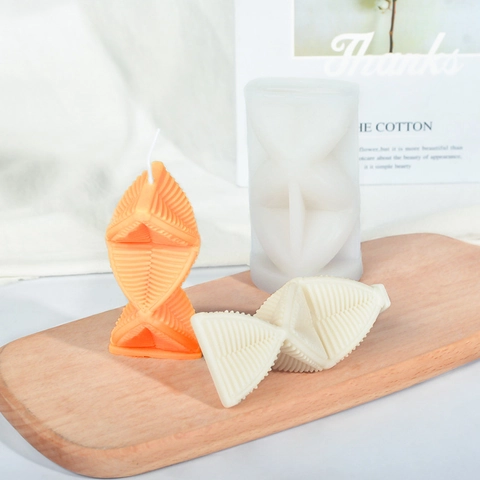 Molde De Silicona Para Velas Hélice Espiral Forma De ADN Geométrico Texturizado Para DIY Velas Aromaterapia Yeso Jabón Estético