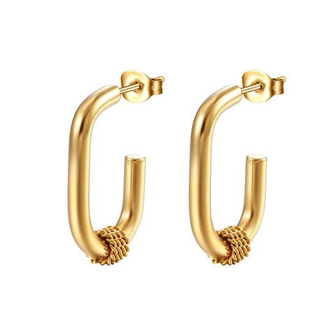 Orecchini A Cerchio In Acciaio Inossidabile A Forma Di U Minimalisti Ovali Geometrici Gioielli Di Moda Per Donne