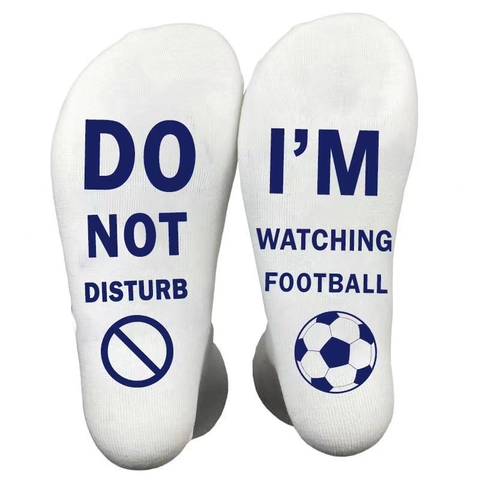 Do Not Disturb I'm Watching Football Buchstaben Druck Socken Casual Baumwolle Crew Socken Für Herren Damen Sport Fans Geschenk