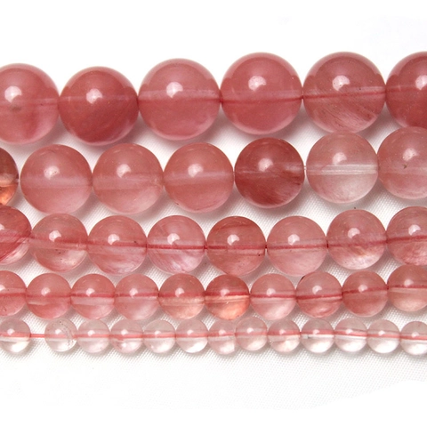 Perle Rotonde Cristallo Calcedonia Rosso Anguria Per DIY Gioielli Braccialetti Collane Pietra Semipreziosa