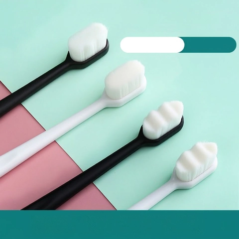 Ultra Soft Manual Toothbrush High Density Micro Fiber Bristles For Sensitive Gums With Portable Travel Case