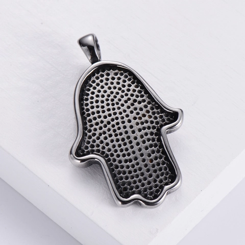 Collana Con Pendente Mano Di Hamsa E Testa Di Tigre In Acciaio Inossidabile 304 Per Uomo Gioielli Hip Hop