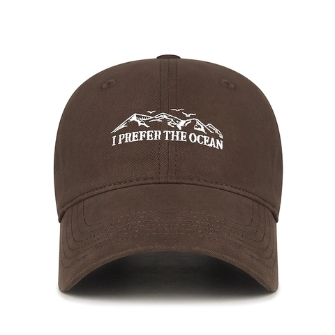 Cappello Da Baseball In Cotone Twill Ricamo I Prefer The Ocean Fibbia In Metallo Regolabile Berretto Da Sole Unisex