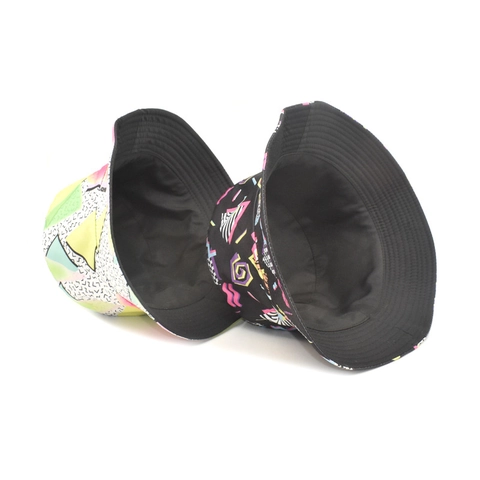 Vissershoed Polyester Geometrisch Patroon Zonbescherming Opvouwbaar Streetwear Retro Unisex Buitenshuis