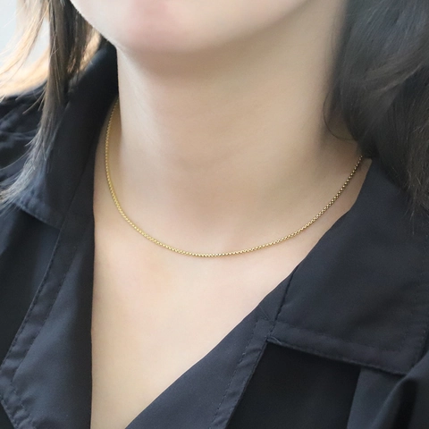 Minimalistische Edelstahl Box Kette Halskette Mit Verstellbarer Schiebperle Und Karabinerverschluss Schmuck Zubehör