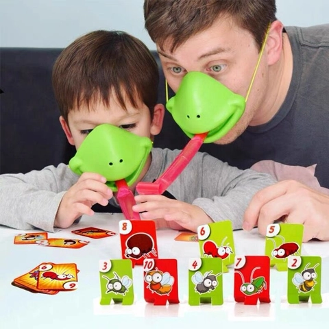 Tic Tac Tongue Bordspel Kameleon Kikker Masker Speelgoed Tong Uit Competitief Ouder-Kind Interactie Desktop Partyspellen Kinderen