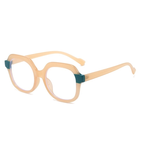Retro Square Optical Glasses Frames TR90 Anti Blue Light Eye Protection Geometric Color Blocking Fashion Eyewear Unisex