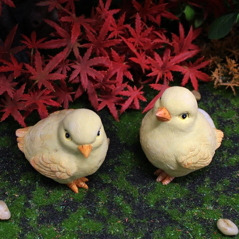 Realistic Chick Figurines Resin Simulation Little Chicken Models For Micro Landscape Garden Courtyard Outdoor Home Decor