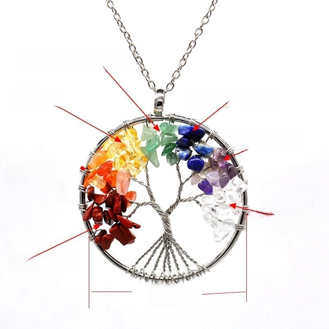 Tree Of Life Natural Stone Jewelry Chakra Healing Yoga Lava Rock Beads Necklace Bracelet Earrings For Women