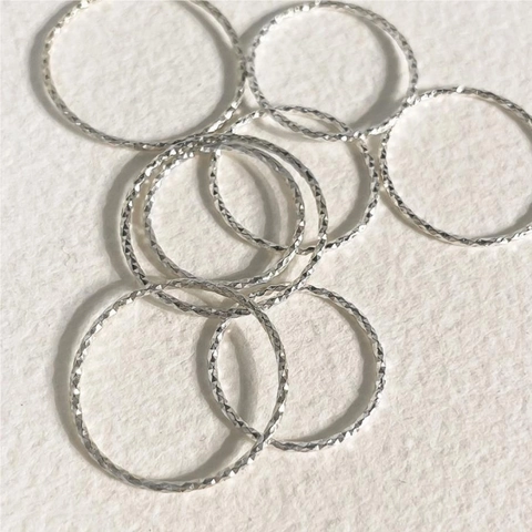 Anello In Argento Sterling 925 Minimalista Taglio Diamante Geometrico Fascia Sottile Gioielli Impilabili